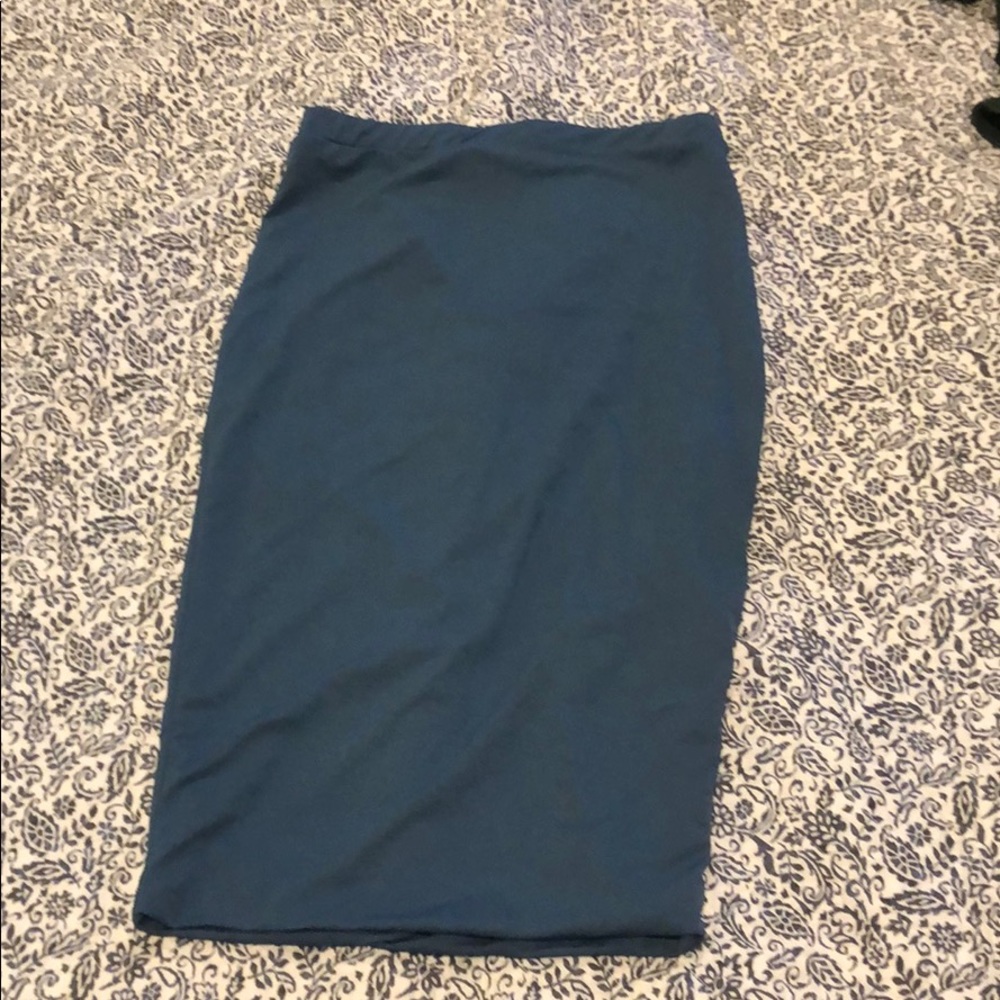blue midi skirt from boutique